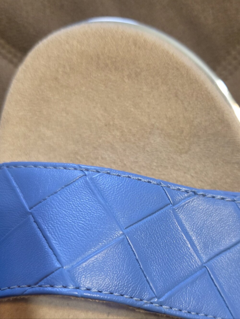 Vionic Women's Quilted Blue Slide Sandals With Velcro Closure. Sz 6.5 - Picture 8 of 8